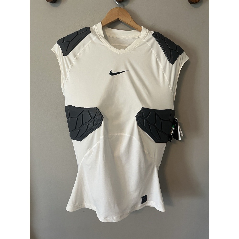 New! Nike Pro Men's Hyperstrong Sleeveless Padded‎ Football Shirt Size XL White